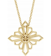 14K Yellow Vintage-Inspired Geometric 16-18 Necklace - 86984202P
