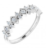 14K White 1/3 CTW Five-Stone Diamond Anniversary Band - 124098600P
