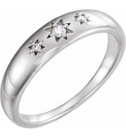 14K White .05 CTW Diamond Starburst Ring - 123182600P