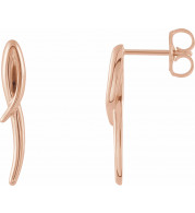 14K Rose Freeform Earrings - 86672602P