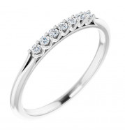 14K White 1/10 CTW Diamond Anniversary Band - 1239746004P