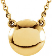 14K Yellow Convex 18 Necklace - 85928100P