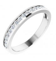 14K White 3/8 CTW Diamond Channel-Set Anniversary Band - 122835600P