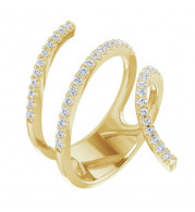 14K Yellow 1/2 CTW Diamond Spiral Wrap Ring - 65215260000P