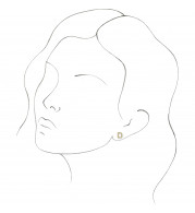 14K Yellow Single Initial D Earring - 86800120P
