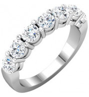 14K White 1 3/8 CTW Diamond Anniversary Band - 68747101P