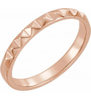 14K Rose Stackable Pyramid Ring - 51664103P