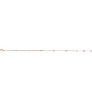 14K Rose 1/4 CTW Diamond Bezel-Set 5-Station Bracelet - 65346960002P