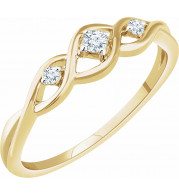 14K Yellow .08 CTW Diamond Freeform Ring - 65236160001P