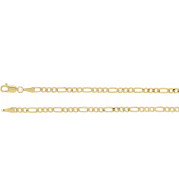 14K Yellow 3 mm Solid Figaro 7 Chain - CH931940P