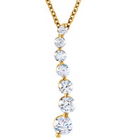 14K Yellow 1/2 CTW Diamond Journey 18 Necklace - 6772460001P