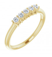 14K Yellow 2.25 mm Round 1/4 CTW Diamond Anniversary Band - 123844705P