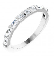 14K White 1/2 CTW Diamond Anniversary Band - 123853600P