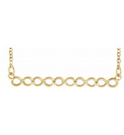 14K Yellow Infinity-Inspired 16-18 Bar Necklace - 86768102P