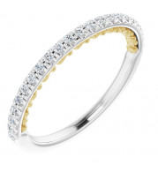 14K White & Yellow 1/5 CTW Diamond Anniversary Band - 122944601P