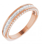 14K Rose 3/4 CTW Diamond Anniversary Band - 123940602P