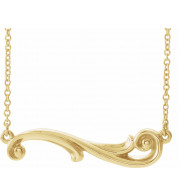 14K Yellow Freeform Bar 18 Necklace - 86873606P