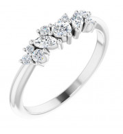 14K White 1/3 CTW Diamond Multi-Shape Ring - 123930600P