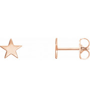 14K Rose Star Earrings - 86457602P