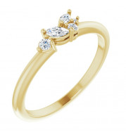 14K Yellow 1/6 CTW Diamond Stackable Ring - 124079606P