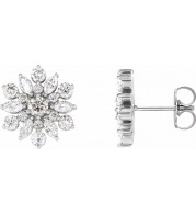 14K White 1 CTW Diamond Earrings - 86947600P