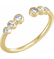 14K Yellow 1/4 CTW Diamond Negative Space Ring - 123339601P