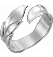 14K White Leaf Ring - 51662101P
