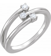 14K White 1/5 CTW Diamond Freeform Ring - 123141600P