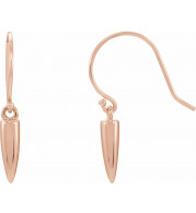 14K Rose Geometric Dangle Earrings - 86636602P