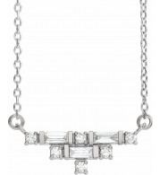 14K White 1/4 CTW Diamond Art Deco 16 Necklace - 86930600P