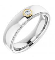 14K White & Yellow 1/10 CTW Men's Diamond Ring - 1232146003P
