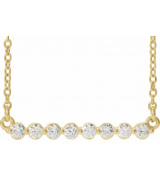 14K Yellow 1/4 CTW Diamond Bar 18 Necklace - 86887616P