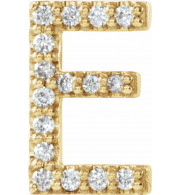 14K Yellow .06 CTW Diamond Single Initial E Earring - 867976021P
