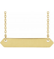 14K Yellow 33x6 mm Geometric 16-18 Necklace - 86557601P