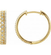 14K Yellow 1/3 CTW Diamond Geometric Hoop Earrings - 653409600P