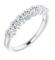 14K White 5/8 CTW Diamond Anniversary Band - 12284460005P