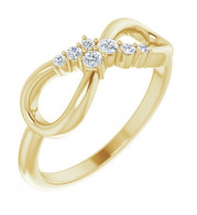 14K Yellow 1/8 CTW Diamond Infinity-Inspired Ring - 123779601P