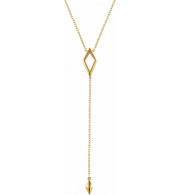14K Yellow Geometric Y 16-18 Necklace - 65230360001P