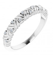 14K White .06 CTW Diamond Woven Anniversary Band - 123612600P