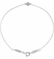 14K White .08 CT Diamond Bracelet - 65157660000P