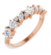 14K Rose 7/8 CTW Diamond Anniversary Band - 124090602P