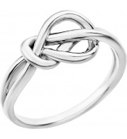 14K White Knot Design Ring - 861781000P