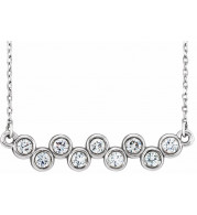 14K White 1/2 CTW Diamond Bezel-Set 16-18 Necklace - 86525605P