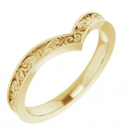 14K Yellow Vintage-Inspired V Ring - 51882102P