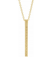 14K Yellow Sculptural-Inspired Bar 16-18 Necklace - 86973202P