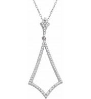 14K White 1/4 CTW Diamond 18 Necklace - 65198060000P