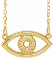 14K Yellow Evil Eye 18 Necklace - 86833606P