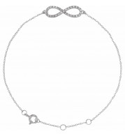 14K White 1/6 CTW Diamond Infinity-Inspired 8 Bracelet - 65108760001P