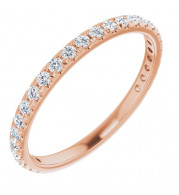 14K Rose 1/3 CTW Diamond French-Set Anniversary Band - 123223606P