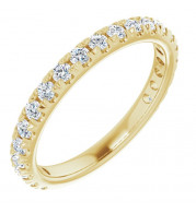 14K Yellow 5/8 CTW Diamond French-Set Anniversary Band - 123223601P